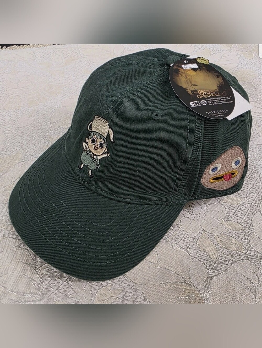 Over the Garden Wall Greg It's a Rock Fact Baseball Cap Green Hat Boxlunch NWT